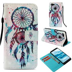 ColorDrops Wind Chimes 3D Painted Leather Wallet Case for Google Pixel 3