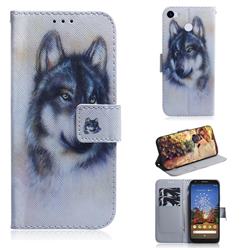 Snow Wolf PU Leather Wallet Case for Google Pixel 3A