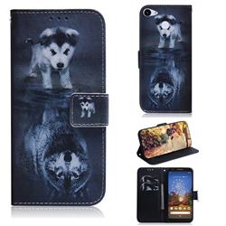 Wolf and Dog PU Leather Wallet Case for Google Pixel 3A