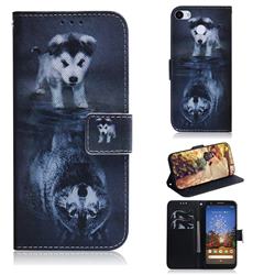 Wolf and Dog PU Leather Wallet Case for Google Pixel 3A XL
