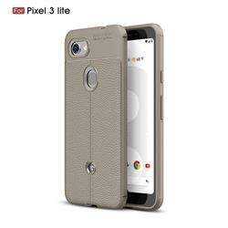 Luxury Auto Focus Litchi Texture Silicone TPU Back Cover for Google Pixel 3 Lite - Gray