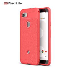 Luxury Auto Focus Litchi Texture Silicone TPU Back Cover for Google Pixel 3 Lite - Red