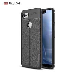 Luxury Auto Focus Litchi Texture Silicone TPU Back Cover for Google Pixel 3 XL - Black