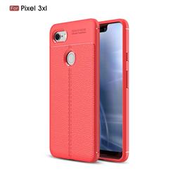 Luxury Auto Focus Litchi Texture Silicone TPU Back Cover for Google Pixel 3 XL - Red