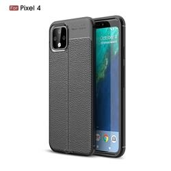 Luxury Auto Focus Litchi Texture Silicone TPU Back Cover for Google Pixel 4 - Black