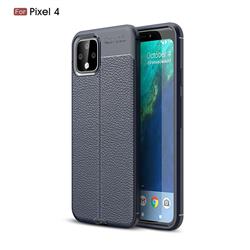 Luxury Auto Focus Litchi Texture Silicone TPU Back Cover for Google Pixel 4 - Dark Blue