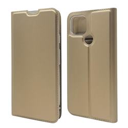 Ultra Slim Card Magnetic Automatic Suction Leather Wallet Case for Google Pixel 4a 5G - Champagne