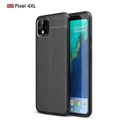 Luxury Auto Focus Litchi Texture Silicone TPU Back Cover for Google Pixel 4 XL - Black