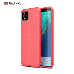 Luxury Auto Focus Litchi Texture Silicone TPU Back Cover for Google Pixel 4 XL - Red