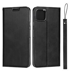 Calf Pattern Magnetic Automatic Suction Leather Wallet Case for Google Pixel 4 XL - Black