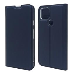 Ultra Slim Card Magnetic Automatic Suction Leather Wallet Case for Google Pixel 5 - Royal Blue