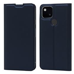 Ultra Slim Card Magnetic Automatic Suction Leather Wallet Case for Google Pixel 5A - Royal Blue