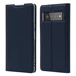 Ultra Slim Card Magnetic Automatic Suction Leather Wallet Case for Google Pixel 6 - Royal Blue