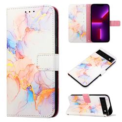 Galaxy Dream Marble Leather Wallet Protective Case for Google Pixel 6 Pro