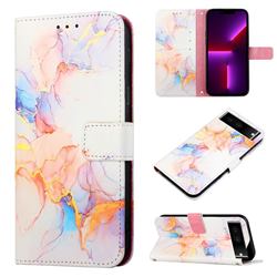 Galaxy Dream Marble Leather Wallet Protective Case for Google Pixel 7