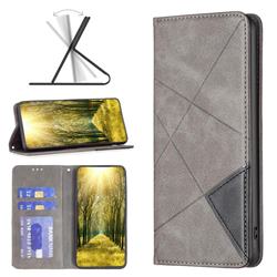 Prismatic Slim Magnetic Sucking Stitching Wallet Flip Cover for Google Pixel 7 - Gray