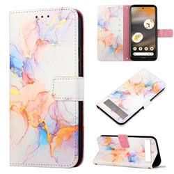 Galaxy Dream Marble Leather Wallet Protective Case for Google Pixel 7A