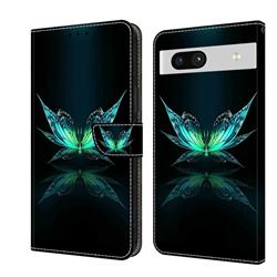Reflection Butterfly Crystal PU Leather Protective Wallet Case Cover for Google Pixel 7A