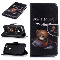 Chainsaw Bear Leather Wallet Case for Google Pixel XL