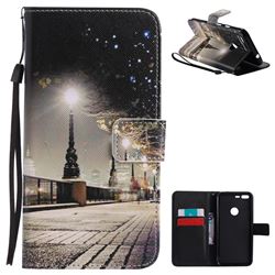 City Night View PU Leather Wallet Case for Google Pixel XL