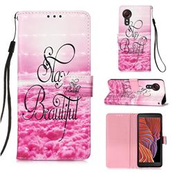 Beautiful 3D Painted Leather Wallet Case for Samsung Galaxy Xcover 5