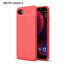 Luxury Auto Focus Litchi Texture Silicone TPU Back Cover for HTC Desire 12(5.5 inch) - Red