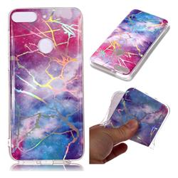 Dream Sky Marble Pattern Bright Color Laser Soft TPU Case for HTC Desire 12+ Plus (6.0 inch)