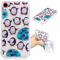 Penguin and Fish Super Clear Soft TPU Back Cover for HTC Desire 820 D820