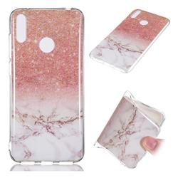 Glittering Rose Gold Soft TPU Marble Pattern Case for Huawei Enjoy 9