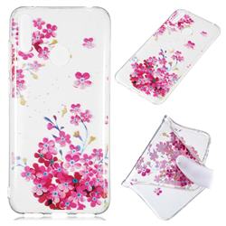 Plum Blossom Bloom Super Clear Soft TPU Back Cover for Huawei Enjoy 9