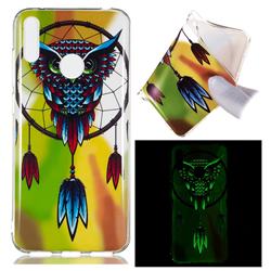 Owl Wind Chimes Noctilucent Soft TPU Back Cover for Huawei Enjoy 9