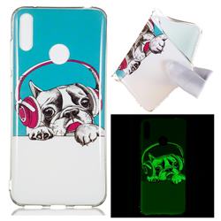 Headphone Puppy Noctilucent Soft TPU Back Cover for Huawei Enjoy 9