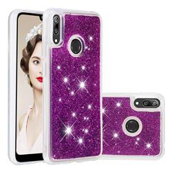 Dynamic Liquid Glitter Quicksand Sequins TPU Phone Case for Huawei Enjoy 9 - Purple