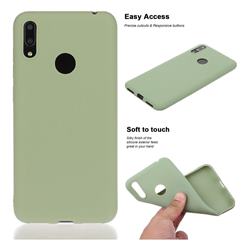 Soft Matte Silicone Phone Cover for Huawei Enjoy 9 - Bean Green