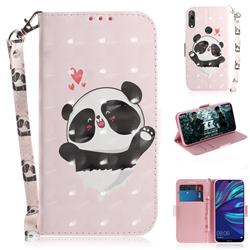 Heart Cat 3D Painted Leather Wallet Phone Case for Huawei Enjoy 9