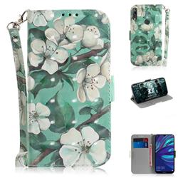 Watercolor Flower 3D Painted Leather Wallet Phone Case for Huawei Enjoy 9