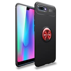 Auto Focus Invisible Ring Holder Soft Phone Case for Huawei Honor 10 - Black Red