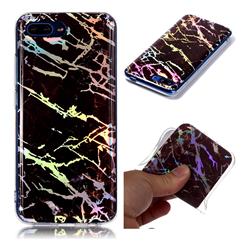 Black Brown Marble Pattern Bright Color Laser Soft TPU Case for Huawei Honor 10