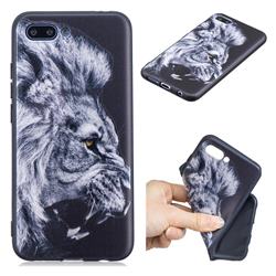 Lion 3D Embossed Relief Black TPU Cell Phone Back Cover for Huawei Honor 10