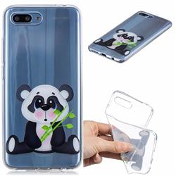 Bamboo Panda Clear Varnish Soft Phone Back Cover for Huawei Honor 10