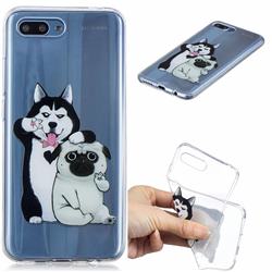 Selfie Dog Clear Varnish Soft Phone Back Cover for Huawei Honor 10