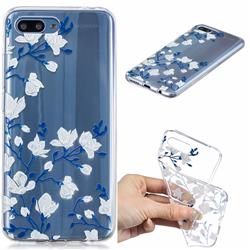 Magnolia Flower Clear Varnish Soft Phone Back Cover for Huawei Honor 10