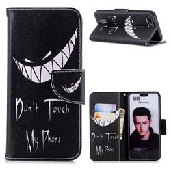 Crooked Grin Leather Wallet Case for Huawei Honor 10