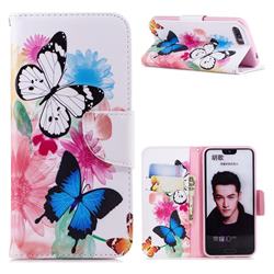 Vivid Flying Butterflies Leather Wallet Case for Huawei Honor 10