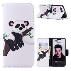 Tree Panda Leather Wallet Case for Huawei Honor 10