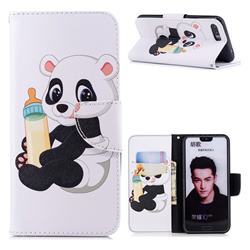 Baby Panda Leather Wallet Case for Huawei Honor 10