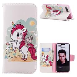 Cloud Star Unicorn Leather Wallet Case for Huawei Honor 10