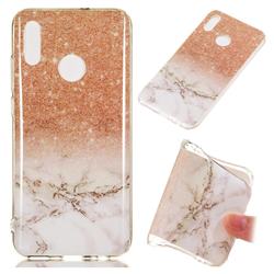 Glittering Rose Gold Soft TPU Marble Pattern Case for Huawei Honor 10 Lite
