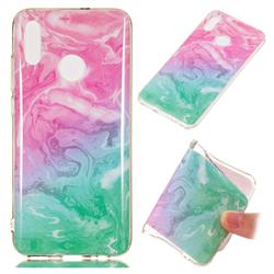 Pink Green Soft TPU Marble Pattern Case for Huawei Honor 10 Lite