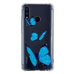 Blue butterfly Anti-fall Clear Varnish Soft TPU Back Cover for Huawei Honor 10 Lite